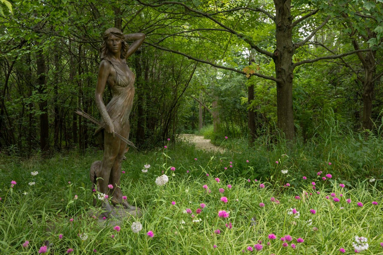 Natural Path with a Statue